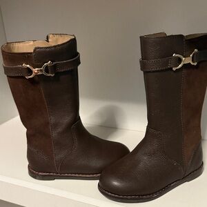 Janie and Jack Brown Kids Boots